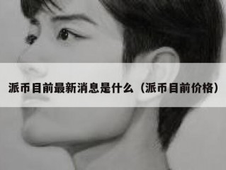 派币目前最新消息是什么（派币目前价格）