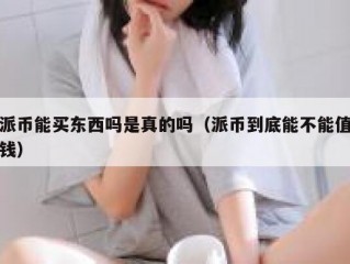 派币能买东西吗是真的吗（派币到底能不能值钱）