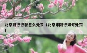 北京限行行驶怎么处罚（北京市限行如何处罚）