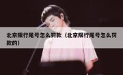 北京限行尾号怎么罚款（北京限行尾号怎么罚款的）