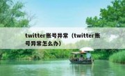 twitter账号异常（twitter账号异常怎么办）