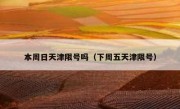 本周日天津限号吗（下周五天津限号）