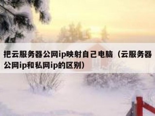 把云服务器公网ip映射自己电脑（云服务器公网ip和私网ip的区别）