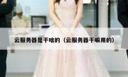 云服务器是干啥的（云服务器干嘛用的）
