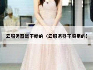 云服务器是干啥的（云服务器干嘛用的）