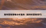 推特营销策略分析案例（推特的营销技巧）