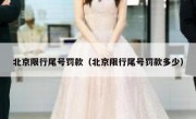 北京限行尾号罚款（北京限行尾号罚款多少）