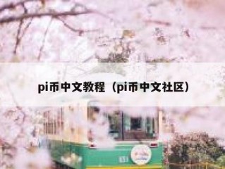 pi币中文教程（pi币中文社区）