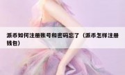 派币如何注册账号和密码忘了（派币怎样注册钱包）