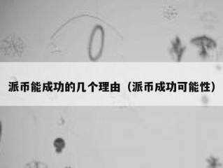派币能成功的几个理由（派币成功可能性）