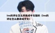 ins的评论怎么转换成中文版的（ins的评论怎么翻译成中文）