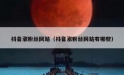 抖音涨粉丝网站（抖音涨粉丝网站有哪些）