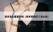 派币怎么重置密码（派币密码忘了怎么办）