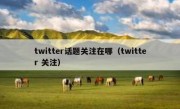 twitter话题关注在哪（twitter 关注）