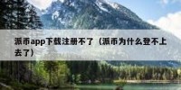 派币app下载注册不了（派币为什么登不上去了）