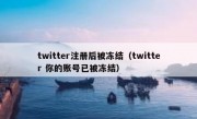 twitter注册后被冻结（twitter 你的账号已被冻结）