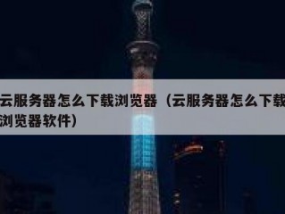 云服务器怎么下载浏览器（云服务器怎么下载浏览器软件）