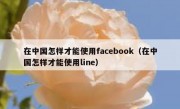在中国怎样才能使用facebook（在中国怎样才能使用line）