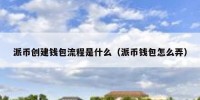 派币创建钱包流程是什么（派币钱包怎么弄）