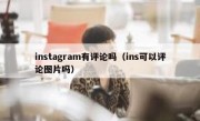 instagram有评论吗（ins可以评论图片吗）