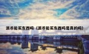 派币能买东西吗（派币能买东西吗是真的吗）