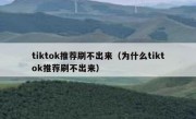 tiktok推荐刷不出来（为什么tiktok推荐刷不出来）