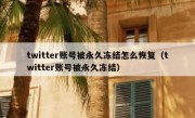 twitter账号被永久冻结怎么恢复（twitter账号被永久冻结）