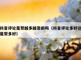 抖音评论是赞越多越靠前吗（抖音评论多好还是赞多好）