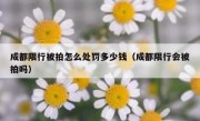 成都限行被拍怎么处罚多少钱（成都限行会被拍吗）