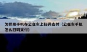 怎样用手机在公交车上扫码支付（公交车手机怎么扫码支付）