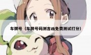 车牌号（车牌号码测吉凶免费测试打分）