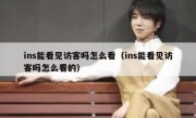 ins能看见访客吗怎么看（ins能看见访客吗怎么看的）