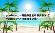 youtube上一万播放量能有多少收入（youtube一万次播放多少钱）