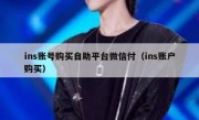 ins账号购买自助平台微信付（ins账户购买）