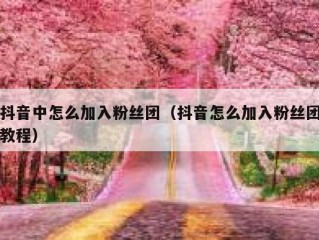 抖音中怎么加入粉丝团（抖音怎么加入粉丝团教程）