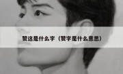 赞这是什么字（赞字是什么意思）