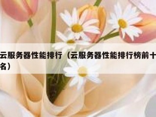 云服务器性能排行（云服务器性能排行榜前十名）