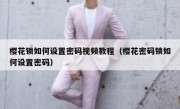樱花锁如何设置密码视频教程（樱花密码锁如何设置密码）