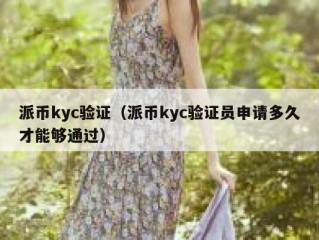 派币kyc验证（派币kyc验证员申请多久才能够通过）