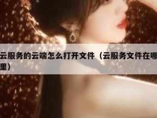 云服务的云端怎么打开文件（云服务文件在哪里）