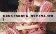 抖音加不上粉丝为什么（抖音怎么加不上粉丝）