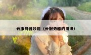 云服务器妙用（云服务器的用法）