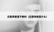 云服务器是干嘛的（云服务器是什么）