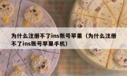 为什么注册不了ins账号苹果（为什么注册不了ins账号苹果手机）