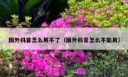 国外抖音怎么用不了（国外抖音怎么不能用）