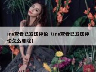 ins查看已发送评论（ins查看已发送评论怎么删除）