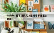 twitter看不懂英文（推特看不懂怎么翻译）