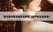 国外服务器有哪些品牌好（国外知名服务器）