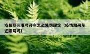 疫情期间限号开车怎么处罚规定（疫情期间车还限号吗）