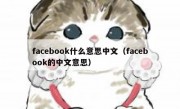 facebook什么意思中文（facebook的中文意思）